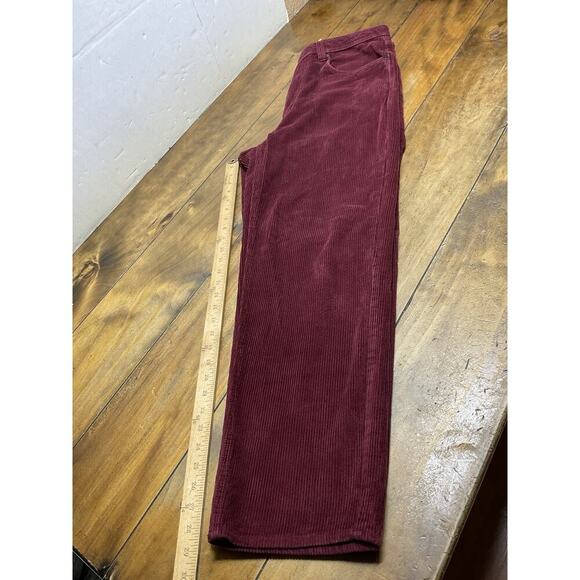 Empyre Relaxed Baggy Corduroy Pants Men’s 32 Burgundy Skateboard Y2K Hip Hop - Picture 11 of 11